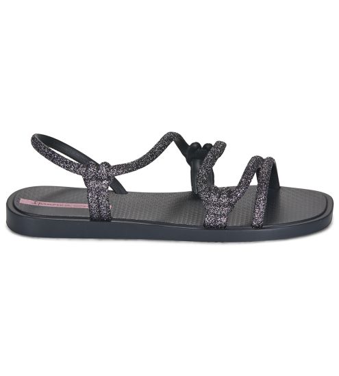Tongs sandales femme brillantes Solar Glow Black / Glitter / Lila