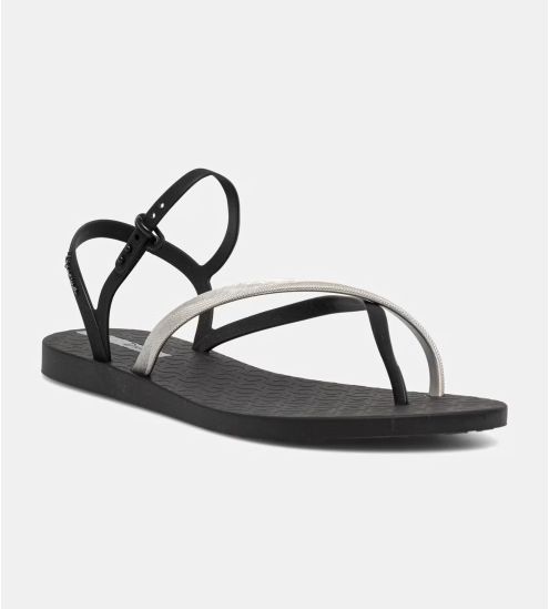Tongs sandales pour femme Elegant Black / Silver