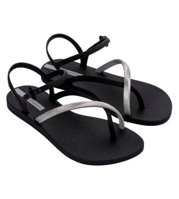 Women's Flip-Flops Elegant Black / Silver