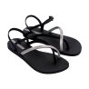 Tongs sandales pour femme Elegant Black / Silver