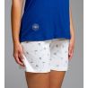 Pyjama court sans manches Blanc & Bleu