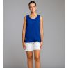 Pyjama court sans manches Blanc & Bleu