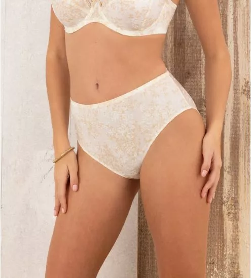 Culotte haute Week-End Campagne Chanvre/Nacre