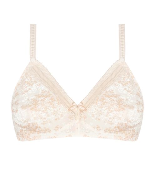 Soutien gorge grande taille sans armatures Week-End Campagne Chanvre/Nacre