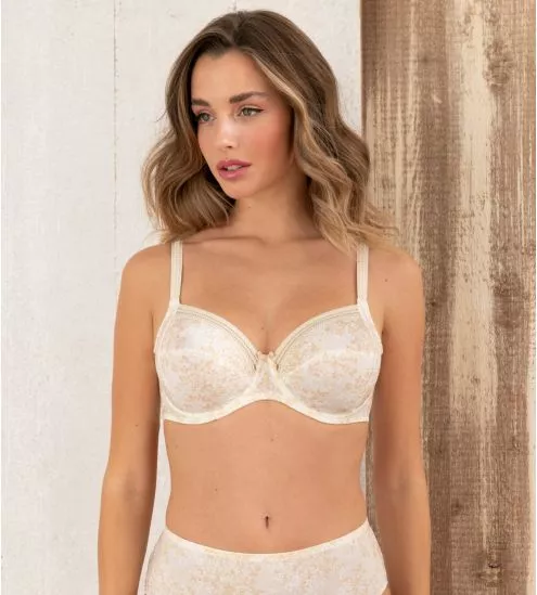 Soutien gorge bien être armatures Week-End Campagne Chanvre/Nacre