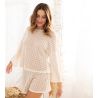 Pull en crochet Seventies Chanvre