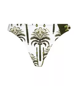 Bas de maillot de bain Séduction Palmier Audace Kaki & Blanc