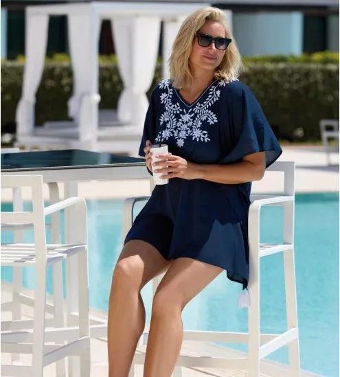 Marineblaue Tunika/Poncho...