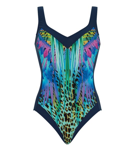 Maillot de bain entier femme imprimé multicolore
