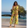 Robe ouverte Fleurs Splendeur Splendeur Lime