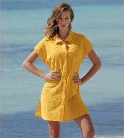 Short-sleeved shirt La Bohème Straw yellow