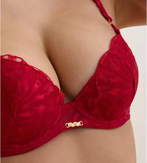 Soutien gorge Plunge Crazy in Love Red Delight
