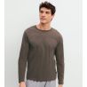 T-shirt manches longues homme Choco Brown