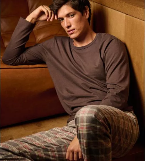 T-shirt manches longues homme Choco Brown