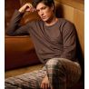 T-shirt manches longues homme Choco Brown