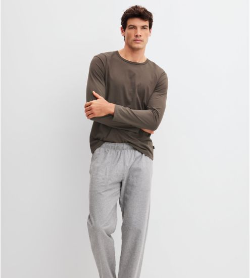 T-shirt manches longues homme Choco Brown