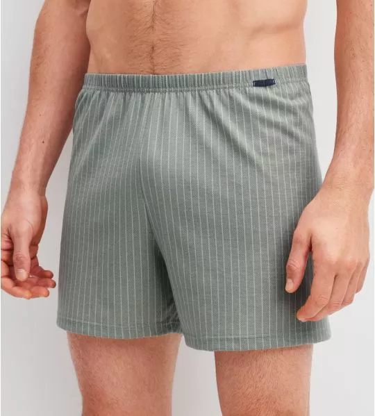 Grüne, weit geschnittene Herren-Badehose Prints Tea Green