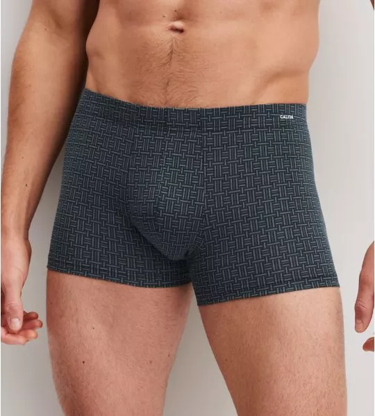 Bedruckte Herren-Boxershorts Cotton Code Design noir