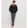 Pyjama long homme col tunisien Noir