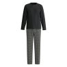 Pyjama long homme col tunisien Noir