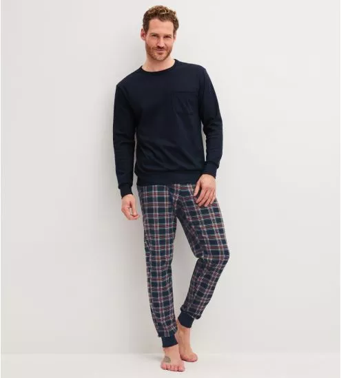 Pyjama long resserré pour homme Dark Sapphire