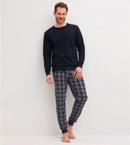 Pyjama long resserré pour homme Dark Sapphire