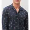 Pyjama boutonné homme imprimé chiens Dark Sapphire