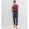 Pyjama long homme resserré Mahogany Red