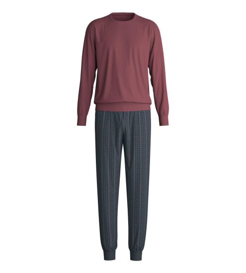 Pyjama long homme resserré Mahogany Red