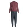 Pyjama long homme resserré Mahogany Red