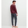 Pyjama long homme resserré Mahogany Red