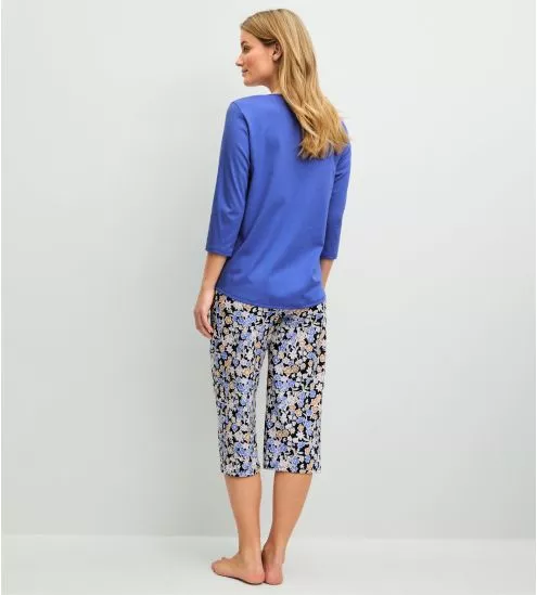 Blue cropped pajama set...
