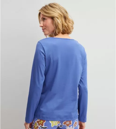 Women's blue long-sleeve...