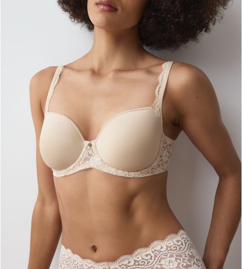 Beige Korb BH mit 3D-Amourette-Schaumstoff