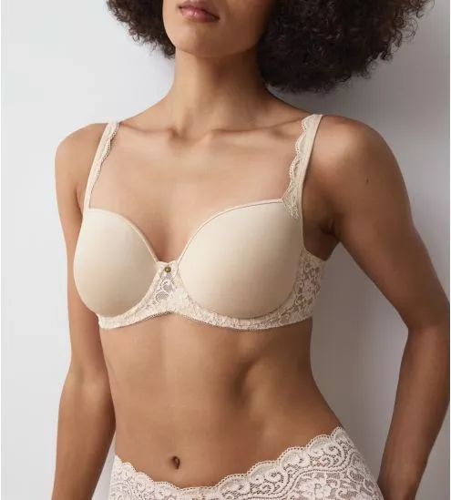 Soutien gorge corbeille beige avec mousse 3D Amourette