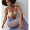 Beige basket bra with 3D amourette foam