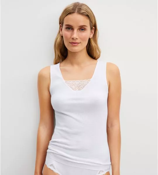 White sleeveless top Cotton Desire