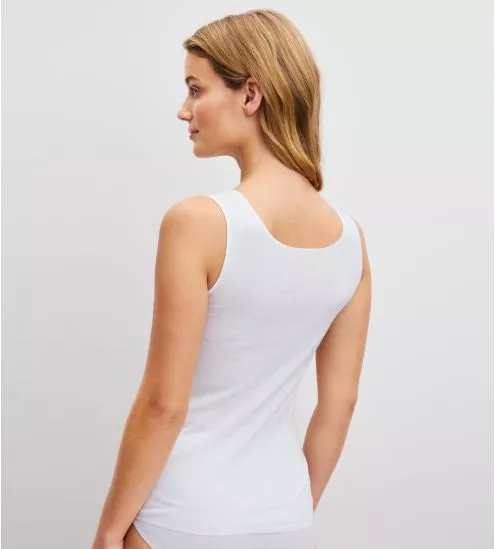 White sleeveless top Cotton...