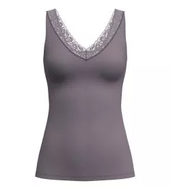 Débardeur femme en coton Natural Comfort Lace Sparrow Brown