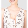 Liquette courte beige sans manches Sable