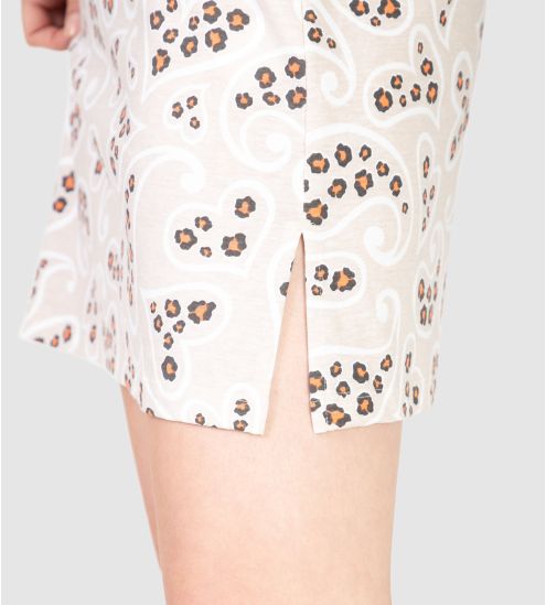 Liquette courte beige sans manches Sable