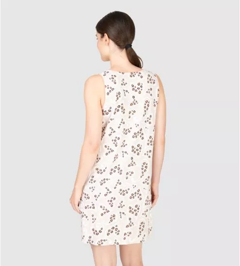 Liquette courte beige sans manches Sable