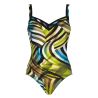 Maillot de bain amincissant Noir & Vert