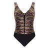 Maillot de bain une pièce froncé Marron