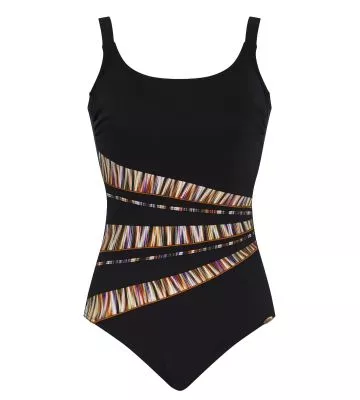 Maillot de bain une pièce pour prothèses Noir