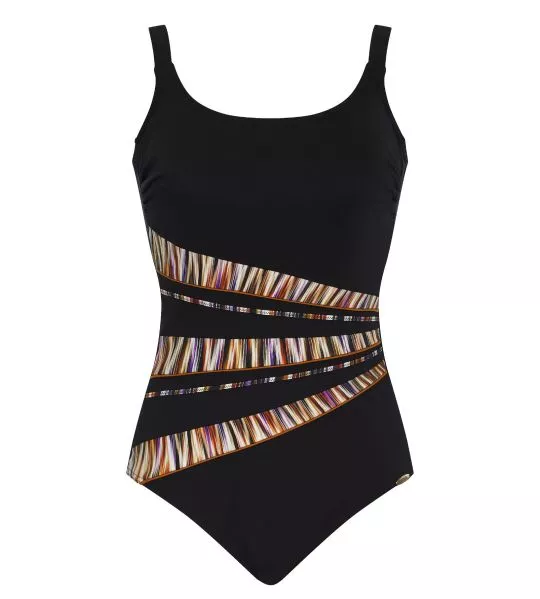 Maillot de bain une pièce pour prothèses Noir