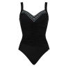 Maillot de bain une pièce froncé noir
