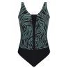 Maillot de bain une pièce imprimé pour prothèses noir