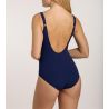 Maillot de bain Shape bleu marine avec bandes multicolores