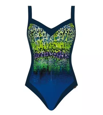 Maillot de bain une pièce froncé Marine Turquoise